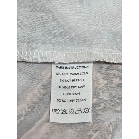 Brown Marble or Geode Print Dress — 3-Tier Trumpet Sleeve, Size L, NWT - Picture 5 of 5